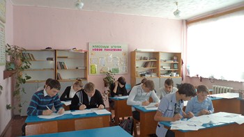 фото пробные экзамены март 2014 9 кл СОШ с.Шняево