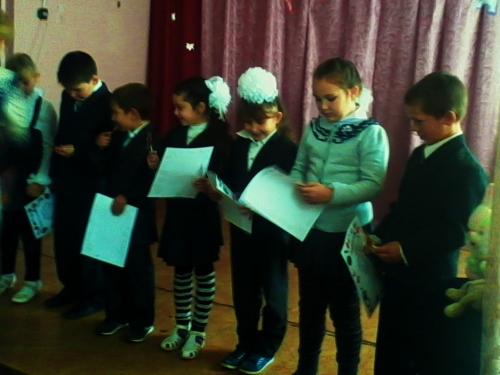 фото 10 октября посвящение в 1-классники СОШ Шняево